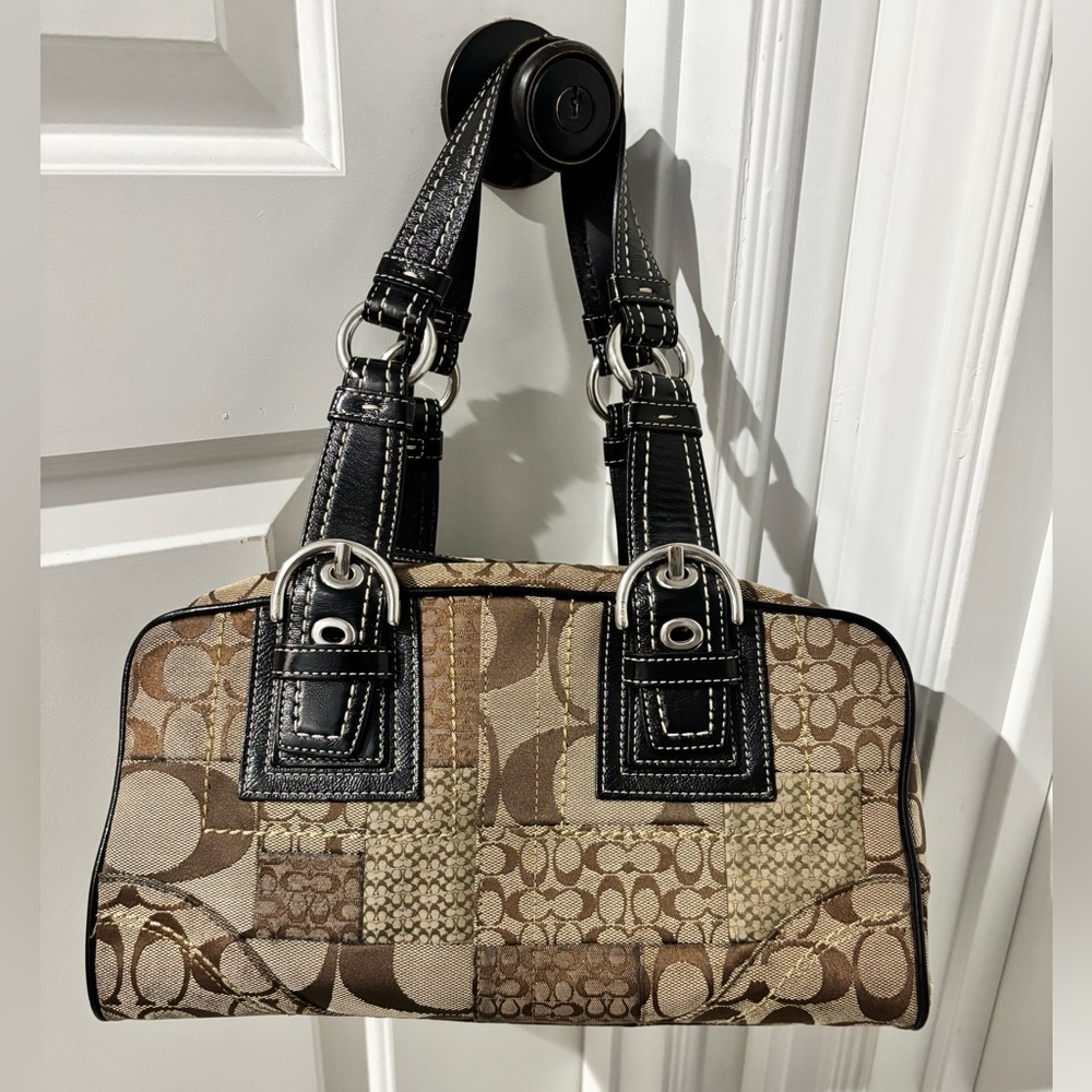 🍎🍎SOLD🍎🍎Coach F12317 Soho Signature Patchwork Satchel